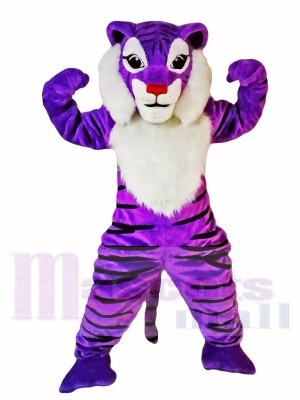 Lila Tiger Maskottchen Kostüme