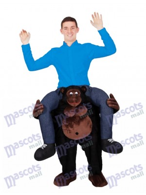 Reiten auf der Schulter Gorilla Carry Me auf Maskottchen Kostüm Piggy Back Ride Outfit