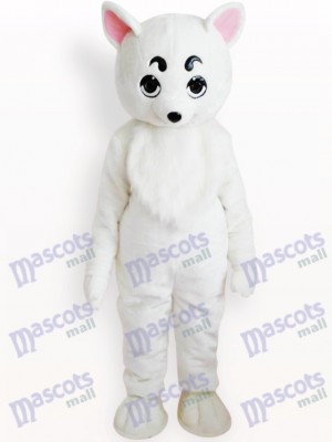 Weißer Hund Tier Maskottchen Kostüm für Erwachsene