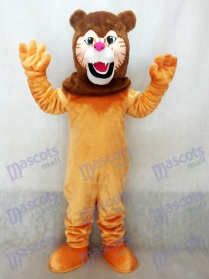 Lion Maskottchen Kostüm mit Dunkelbraun Mähne
