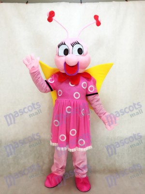 Dame Pink Bee Fenfendu Maskottchen Kostüm Insekt