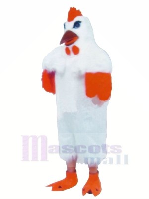 Weiß Leicht Hähnchen Maskottchen Kostüme Karikatur