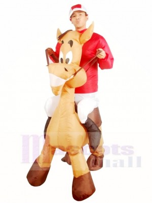 Reiten Sie auf Pferd sprengen Sie aufblasbare Halloween Kostüme des Esels für Erwachsene