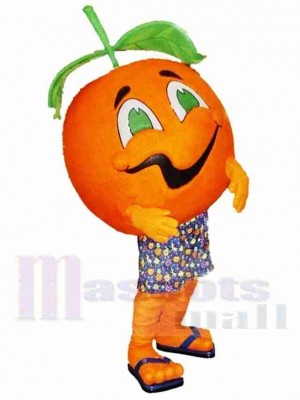 Hochwertige Orange Maskottchen Kostüm