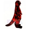 rot und Schwarz Ausfall Salamander Maskottchen Kostüm