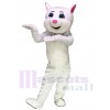 Rosa Ohren Kitty Cat White Maskottchen Kostüme Cartoon