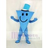 Herr Cool mit Blau Hut Maskottchen Kostüm Karikatur