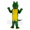 Grün Krokodil Mit Groß Mund Maskottchen Kostüm Tier