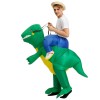 Dinosaurier Reitenauf Aufblasbar Kostüm Schlag oben Kostüm zum Erwachsener/Kind Grün