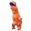 Orange Tyrannosaurus T-Rex Dinosaurier Aufblasbar Kostüm Halloween Weihnachten zum Erwachsener/Kind