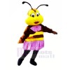 Wunderschönen Biene mit Lila Rock Maskottchen Kostüme Tier