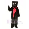 Schwarz Bär mit rot Bogen Maskottchen Kostüme Tier