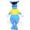 Lächelnd Blau Känguru Maskottchen Kostüme Tier