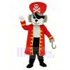 Pirat Wolf mit rot Mantel Maskottchen Kostüm Tier	