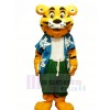 Cool Tiger mit T-Shirt Maskottchen Kostüme Karikatur