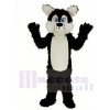 Lange Wolle Groß Schwarz Wolf Maskottchen Kostüm Tier