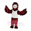 rot Warhawk Adler mit Weiß Weste Maskottchen Kostüm