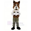 Cool Braun Polizei Hund Maskottchen Kostüm