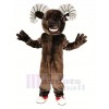 Dunkel Braun Sport RAM Maskottchen Kostüm Tier
