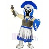 Blau Titan spartanisch Hochschule Maskottchen Kostüm Menschen