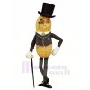 Gut aussehend Herr Erdnuss mit Hut Maskottchen Kostüm Karikatur