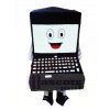 Schwarz Laptop Maskottchen Kostüm Karikatur