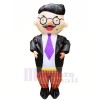 Gut aussehend Boss mit Brille Aufblasbar Maskottchen Kostüme Karikatur