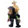 Gorilla Affe Nimm mich mit, reite weiter Gibbon Schimpanse Aufblasbar Halloween Weihnachten Kostüme für Erwachsene