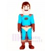 Super Hero mit braunen Mantel Maskottchen Kostüme Menschen