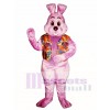 Ostern Lavendel Louie mit Weste Hase Kaninchen Maskottchen Kostüm