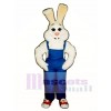 Ostern Bauer Hase Kaninchen mit Lätzchen Overall Maskottchen Kostüm