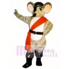 Fluss Ratte mit Augenklappe, Sash & Boots Maskottchen Kostüm