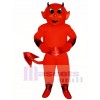 Niedlich rot Teufel Maskottchen Kostüm