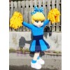 Blaues Kleid Nettes Cheerleader Maskottchen kostümiert Leute