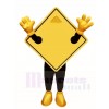Gelber Guideboard Straßen Typenschild Maskottchen Kostüme