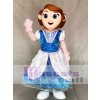 Prinzessin Maskottchen Kostüme in blau und weiß Kleid