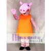Orange Mumie Schwein von Cartoon Peppa Pig Maskottchen Kostüm