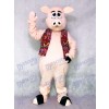 Pig Ferkel Schwein mit Hawaiian Vest Maskottchen Kostüm