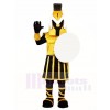 Schwarze und gelbe Spartan Knight Maskottchen Kostüme Menschen