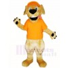 Retriever Hund Mit Orange Hut Und Shirt Maskottchen Kostüme Tier