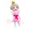 Rosa Kleid Prinzessin Maskottchen Kostüme Karikatur