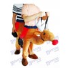 Carry Me Ride Rote Nase Rudolph Piggyback Rentier Maskottchen Kostüm