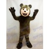 Dunkelbraunes Grizzlybär Maskottchen Kostüm