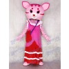 Fee rosa Katze erwachsenes Maskottchen Kostüm