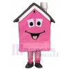 Rosa Wohnhaus Immobilienmakler Maskottchen Kostüm Promotion