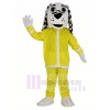 Dalmatiner Feuer Hund im Gelb Maskottchen Kostüm Tier