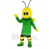 Grün Biene Maskottchen Kostüm Karikatur