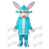 Ostern blaues Kaninchen im gepolsterten Mantel Maskottchen Erwachsenes Kostüm Tier
