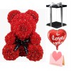 Diamant Rote Rose Teddybär Blumenbär Bestes Geschenk für Muttertag, Valentinstag, Jubiläum, Hochzeit und Geburtstag