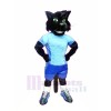 Sport Schwarz Katze Maskottchen Kostüme Karikatur